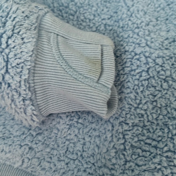 Athleta Girls Cozy Fleece Hoodie size XXL16- baby blue - Picture 5 of 6